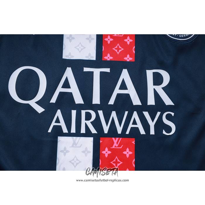 Camiseta de Entrenamiento Paris Saint-Germain Jordan 2023-2024 Sin Mangas Azul